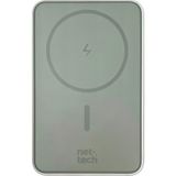 Nettech 10000 Mah Pd 15w Hızlı Sarj Magsafe Powerbank Oto Şarj Kesme+Lityum-Lion Pil+2 Çıkışlı - Beyaz