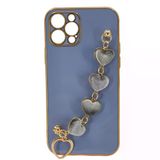 Nettech Apple iPhone 12 Pro Uyumlu Lüx Kalp Zincir Arka Koruma Kılıf NT-94808