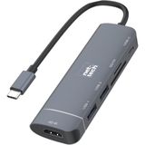 Nettech NT-0T04 USB + HDMI + Sd Kart To Type-C Dönüştürücü (Siyah)