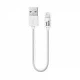 Nettech NT-26 Beyaz 20 cm Plastik Lightning Şarj ve Data Kablosu