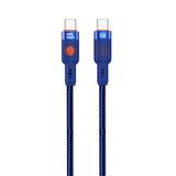 Nettech NT-DC32 60 W Plastik 100 cm Mavi Type-C to Type-C Şarj ve Data Kablosu