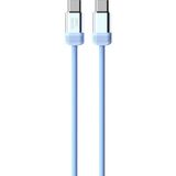 Nettech NT-DC47 60 W Plastik 100 cm Mavi Type-C to Type-C Şarj ve Data Kablosu
