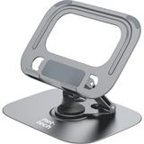 Nettech NT-LS01 360 Derece Dönebilen Katlanabilir Alüminyum Laptop ve Tablet Standı - Gümüş