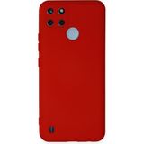 Nettech Realme C25y Uyumlu Lansman Seri Arka Koruma Kılıf - Kırmızı