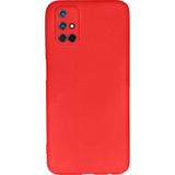 Nettech Samsung Galaxy M31S Uyumlu Nano Arka Koruma Kılıf - Kırmızı