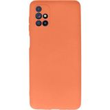 Nettech Samsung Galaxy M31S Uyumlu Nano Arka Koruma Kılıf - Turuncu