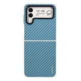 Nettech Samsung Galaxy Z Flip 4 Uyumlu Karbon Seri Arka Koruma Kılıf NT-111525