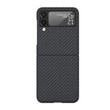 Nettech Samsung Galaxy Z Flip 4 Uyumlu NT-N018 Kevlar Carbon Arka Koruma Kılıf NT-106457