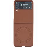 Nettech Samsung Galaxy Z Flip 4 Uyumlu NT-N036 Arka Koruma Kılıf - Kahverengi