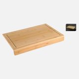 Nettekaçmaz Tezgaha Geçmeli Bambu Kesme Tahtası 35X24 cm