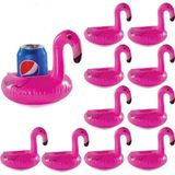 Netten Evime 10 lu Set Pembe Flamingo Şişme Bardak Simidi İçecek Tutacağı