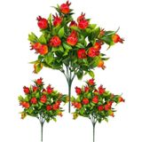 Netten Evime 3lü Set Yapay Nar Demeti Yapay Çiçek 30*20cm Yeşil Yapraklı