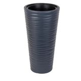 Netten Evime Antrasit Kumsal Vazo Dekoratif Uzun Saksı 5.5 lt 30*57cm