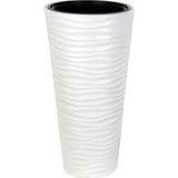 Netten Evime Beyaz Kumsal Vazo Dekoratif Uzun Saksı 5.5 lt 30*57cm