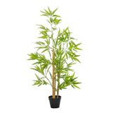 Netten Evime Yapay Ağaç Bambu Ağacı 3 Gövdeli 100*40cm Siyah Plastik Saksılı
