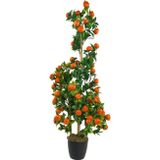 Netten Evime Yapay Ağaç Mandalina Ağacı 80cm 3boy Bambuda Akrilik Siyah Saksılı