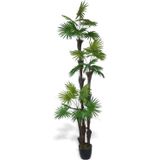 Netten Evime Yapay Ağaç Palmiye Fanpalm 3Katlı 24Yaprak Siyah Plastik Saksıda 165*65 cm