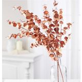 Netten Evime Yapay Çiçek Bakır Bronz Renk Okaliptus 3Dallı Uzun Dal 76 cm Eucalyptus