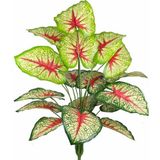Netten Evime Yapay Çiçek Demet Tropik Kızıl Caladium 18 Dal 70 cm Salon Çiçeği Yapay Bitki