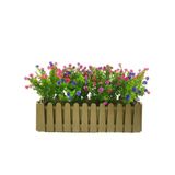 Netten Evime Yapay Çiçek Dore Gold Çit Balkon Saksısı Renkli Mineli Şimşir Çiçekli 55*35cm