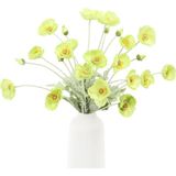 Netten Evime Yapay Çiçek Gelincik Çiçeği Yeşil Renk 3 Çiçek 1 Tomurcuk 59Cm