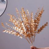 Netten Evime Yapay Çiçek Gold Altın Renk Okaliptus 3Dallı Uzun Dal 76 cm Eucalyptus