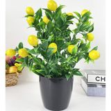 Netten Evime Yapay Çiçek Limon Ağacı Siyah Saksıda Limon 30cm