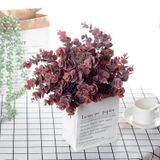 Netten Evime Yapay Çiçek Okaliptus Şimşir Demeti Pudralı Pastel Bordo Garnitür Aradal Dekoratif Yapay Bitki