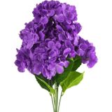 Netten Evime Yapay Çiçek Ortanca Çiçeği Demeti 43 cm Mor Koyu