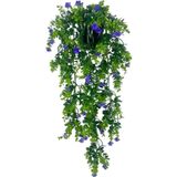 Netten Evime Yapay Çiçek Saksıda Sarkan Mor Mineli Şimşir Okaliptus Yapay Sarmaşık 60 cm