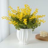 Netten Evime Yapay Çiçek Sarı Mimoza Demeti 5 Dallı 38cm Mimosa Yapay Bitki