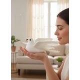 Netten Evime Yapay Kuş Beyaz Güvercin Dekoratif Beyaz Kumru Güvercin 18cm