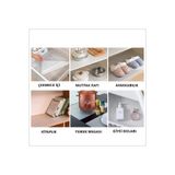 netten house 45 Cm X 3 Mt. Şeffaf Kaydırmaz Raf Dolap Çekmece Buzdolabı Buz Dolabı Içi Örtüsü Eva Kaymaz