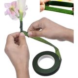 nettenevime 3lü Set Çiçekçi Bandı Yeşil Renk Yapay Çiçek Latex Köpük Çiçek Sapı Sarma Yeşil Bant 30metre