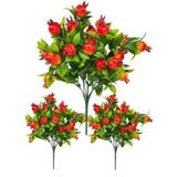 nettenevime 3lü Set Yapay Nar Demeti Yapay Çiçek 30*20cm Yeşil Yapraklı