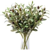 nettenevime 4lü Set Yapay Zeytin Dalı 45cm 4 Meyveli Yapay Çiçek