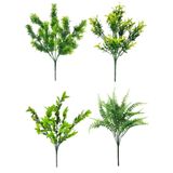 nettenevime 4lüset Yapay Çiçek Fesleğen Şimşir Boston Nane Demeti 5dal Garnitür Aradal Dekoratif Yapay Bitki