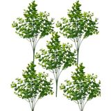 nettenevime 5li Set Yapay Çiçek Şimşir Demet Garnitür Yeşil Aradal Dekoratif Yapay Bitki