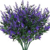 nettenevime 6lı Set Yapay Çiçek MOR Lavanta 7 Dallı Plastik Dekoratif Yapay Bitki