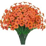 Nettenevime 6Lı Set Yapay Çiçek Sazlı Mine Turuncu Renk 5 Dallı 33Cm