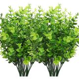 nettenevime 6lı Set Yapay Çiçek Şimşir Demet Garnitür Yeşil Aradal Dekoratif Yapay Bitki