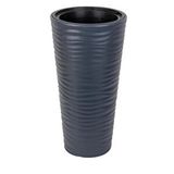 Nettenevime Antrasit Kumsal Vazo Dekoratif Uzun Saksı 5.5 Lt 30*57cm Renksiz