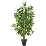 Nettenevime Yapay Ağaç 4 Gövdeli Bambu Ağacı 110CM 1.kalite Yapay Çiçek - Yeşil