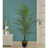 Nettenevime Yapay Ağaç Areka Ağacı Palmiye Ağacı Salon Bitkisi Yapay Areka 130 cm 20 Yaprak - Yeşil
