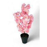 Nettenevime Yapay Ağaç Bahardalı Ağacı Pembe Japon Kiraz Çiçeği Sakura Çiçeği 70cm Siyah Plastik Saksılı
