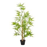 nettenevime Yapay Ağaç Bambu Ağacı 3 Gövdeli 100*40cm Siyah Plastik Saksılı