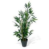Nettenevime Yapay Ağaç Bambu Ağacı 3 Gövdeli 90*40Cm Siyah Saksılı