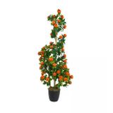 nettenevime Yapay Ağaç Mandalina Ağacı 80cm 3boy Bambuda Akrilik Siyah Saksılı