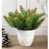 nettenevime Yapay Ağaç Salon Bitkisi Beyaz Monstera 70 cm 18 Yaprak Antrasit Saksıda Deve Tabanı