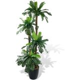 Nettenevime Yapay Ağaç Sıkas Palmiye Salon Çiçeği Yapay Çiçek 4 Katlı 84 Yaprak 150 cm